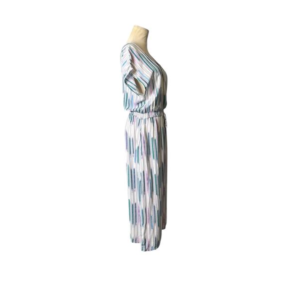 Dolce Vita green pink multi stripe capri jumpsuit size XS - Picture 5 of 14